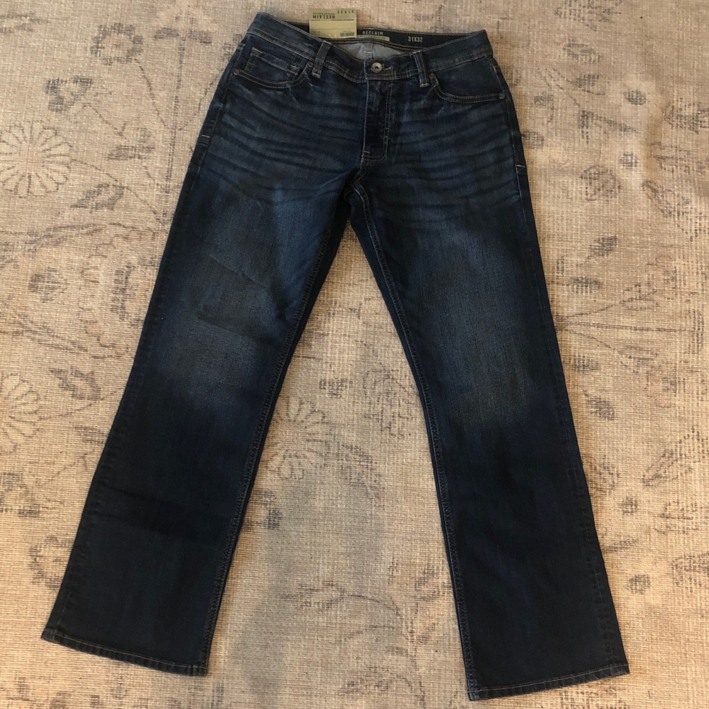 Reclaim regular bootleg blue jeans